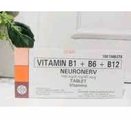 NEURONERV VITAMINBCOMPLEX B1B6B12 100 TABLETS FDA Aproved