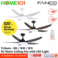 Fanco DC Motor Ceiling Fan with LED Light &amp; Remote Control 46" / 56" Tributo