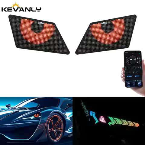 Car Devil Eyes Light Modification Winking Eye Animation Led Display Programmable DIY Animation Patte