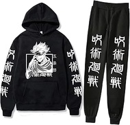 Cool Satoru Gojo Itadori Yuji Nobara Harajuku Anime Unisex Hoodie Pullovers Sweatpants 2 Pieces Set