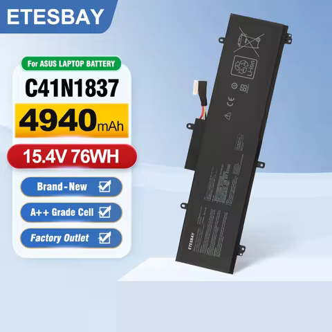 ETESBAY C41N1837 Laptop Battery For Asus ROG Zephyrus M S GU502G GX502G GA502D GA502DU GU532LV GX532