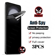 3pcs Anti Spy Privacy HD Hydrogel Film For Oppo A38 A18 A80 A5 A3x A3 A2X A2 A1x A1 Pro India 5G 4G 
