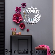Pack of 48 Mini Mirror Wall Plastic Sticker Self-adhesive Clear Effect Decoration 3D Wall Decor DIY Reflective for Bathroom Dorm
