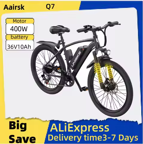 Aairsk Q7 Adult E-bike 400W Motor 36V 10Ah Battery Electric Bike 26 Inch Fat Tire E-Mountain bike Of