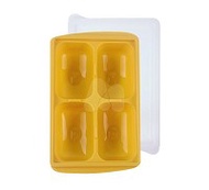 韓國BeBeLock 副食品冰磚盒150g(4格)-芥末黃
