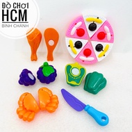 [CÓ MIẾNG DÁN] Đồ chơi túi bánh sinh nhật mini 15 chi tiết cho bé thích nấu ăn nhà bếp cắt thái hoa 