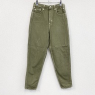 Levi's 紅色RED寬鬆錐形牛仔褲/牛仔褲，卡其色，W27 號（古著）