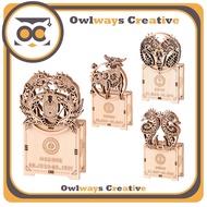 DIY STEM Puzzle Handmade 12 Zodiac Signs Horoscope Music Box Wooden Jigsaw Puzzle Toy