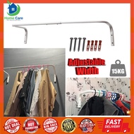 Besi Gantung Baju Clothes Bar Palang Penyidai Baju Penyangkut Baju Dinding Mulig Rak Tuala Almari Ba