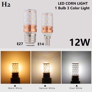 H2 LED Corn Light Bulb E27 / E14 Chandelier Candle LED Light For Home Decoration (1 Bulb 3 Color Lig