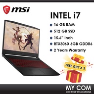 MSI Katana GF66 11UE-855MY 15.6 FHD 144Hz Gaming Laptop (i7-11800H, 16GB, 512GB SSD, 6GB NVIDIA RTX3060, W11)