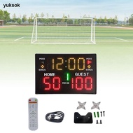 yuksok Tabletop Digital Scoreboard Score Clock with Remote Electronic Scoreboard for