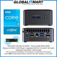 Intel® NUC 12 Pro Kit NUC12WSHi3 (16GBram+Samsung980nvme500GB)(Brought to you by GLOBAL IT MART PTE LTD)