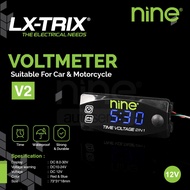 9Nine LUXIMOS LX TRIX Voltmeter Digital Slim Mini Volt Meter Waterproof motor