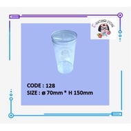 128  PS #36pcs Plastic Cylinder Transparent Container Cookies Container Bekas Makanan Biscuit Chocol