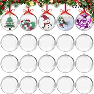 NOVAGEAR​ Christmas Ornament Ball, DIY Clear Acrylic Crafts Ball Kit, Bauble Plastic Round Thicken P