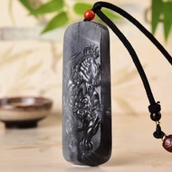 秒殺價 天然新疆和田玉青花籽料霸王貔貅吊墜手把件