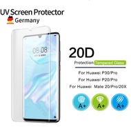 Huawei Pura 70 P60 P50 P40 P30 P20 Mate 60 50 40 20 Pro 20X Surface edge Tempered Glass Screen Protector 20D Made in Germany