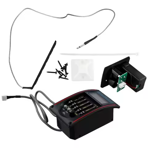 New LC-5 5 Bands Guitar Pickup EQ Equalizer Acoustic Guitar Preamp EQ Equalizer Tuner Piezo Ceramic 
