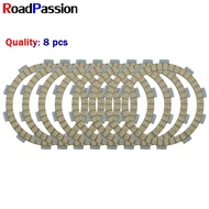 8Pcs Motorcycle Engine Accessories Clutch Friction Disc Plates Kit For YAMAHA FZR400 FZR 400 4DX 3TJ