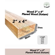 2" x 4" Planed Wood Solid (Meranti) Grade A [1 - 5 FT] / 2"x4" Kayu Ketam Solid (Meranti) Gred A Kay