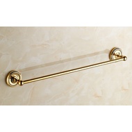 Luxury Gold Color Brass Wall Mounted Bathroom Single Towel Rail Holder Rack Bar nba603