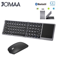 JOMAA bluetooth keyboard and mouse Foldable Bluetooth wireless keyboard Portable keyboard Folding keyboard support Mobile tablet Three system For Laptop / PC / Mac / Business Office and Home helper