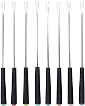 Luxshiny 8 PCS Stainless Steel Fondue Sticks Cheese Forks Metal Smores Stick Fondue Forks for Roast Marshmallows Meat Chocolate and Dessert