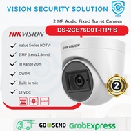 Hikvision Indoor 2MP Turbo HD CCTV Camera DS-2CE76D0T-ITPFS Audio