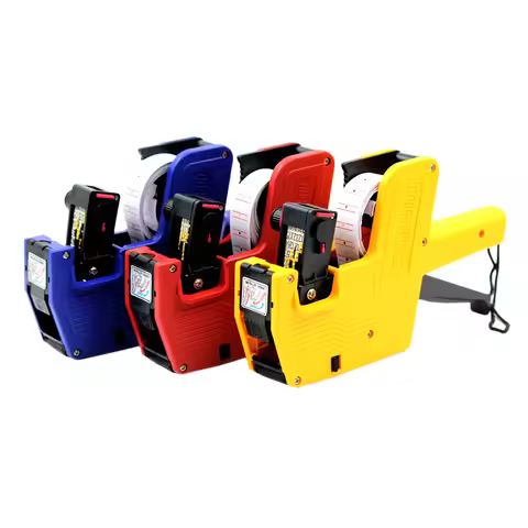 MX-5500 Starter Labels 1 Line Label 8 Digits Label Maker Pricing Gun 1 Ink Plastic Random Color for 