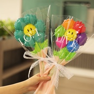 20/10Pcs Colorful Green Leaf Daisy Flower Foil Handheld Balloons Sunflower Ballon Party Decorations