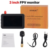 Dmkr 2.4G 5.8G 40CH จอแสดงผล Mini FPV 3 นิ้ว Build-in แบตเตอรี่ค้นหาอัตโนมัติพร้อมเสาอากาศโคมไฟ RC