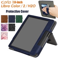 For KOBO Libra Colour 2024 7.0'' Magnetic e-book leather Cover Libra 2 Color H2O E-reader N418 N428 