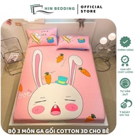 3d COTTON BEDDING SET FOR BABY, HIGH QUALITY HIN BEDDING COTTON PILLOW SHEET, SOFT COTTON MATERIAL, 