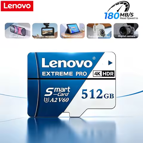 Lenovo 512GB Extreme Pro Micro SD Card V60 U3 High Speed TF Flash Card 256GB 128GB Memory Card For N