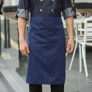 厨师工作服男围裙店餐饮食堂厨房半身围裙后厨半截长款围腰涤棉Chef's workwear, men's apron, restaurant, cafeteria, kitchen73xb4lbc31.