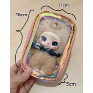 POUCH KEYCHAIN DOLL BAG PVC HOLOGRAM TRANSPARENT PUMPKIN DOLL WALLET BAG size 16x11x5cm