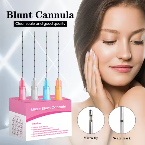 Sterile 22G 50mm 25G 50mm Micro Blunt Cannula Disposable Blunt Tip Needle Stainless Steel Micro Cann