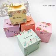 The Craft Decor 10pcs Flower Printed Paper Gift Box | Door Gift | Goodies Box | Kotak Cenderahati Perkahwinan