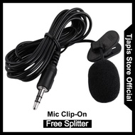 terbaru! MIC CLIP ON MICROPHONE MINI 3.5mm WITH CLIP FOR HP / LAPTOP /