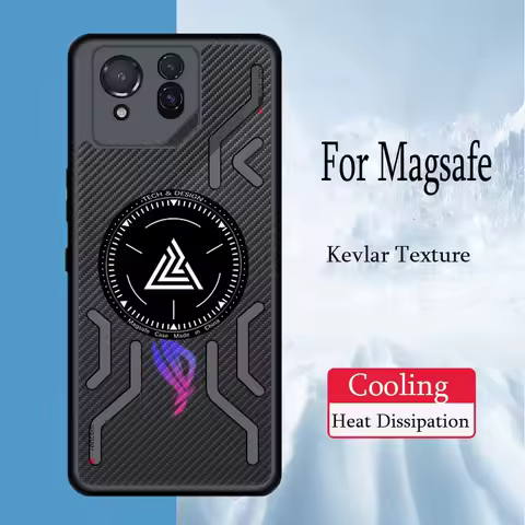Cooling Heat Dissipation Magnetic Phone Case For Asus Rog Phone 9 Pro For Magsafe Matte PC Silicon C