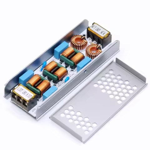AC 220V Four-stage EMI Electromagnetic Interference Filter Suppressor Differential Mode Common Power