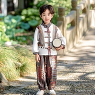 Kids New Ethnic Trend Improved Hanfu Boy Retro Tang Suit Boy Fashion Ethnic Style Classical Ethnic S