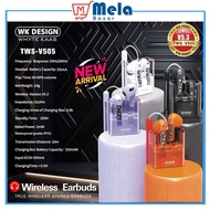 WK DESIGN (Model: TWS-V505) Cyberpunk TWS Earbuds (With Lanyard Charging Case)