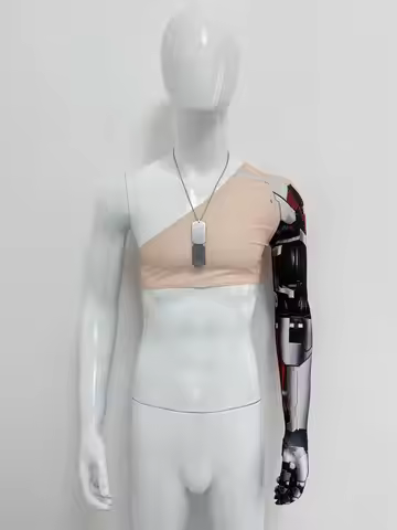 Johnny Silverhand Cosplay Costume 20 77 Top Sleeve Necklace Halloween Carnival Party Clothing