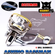 รอกตกปลา รอกสปินนิ่ง อาชิโน่ ASHINO BASSMAN 1000-6000 (โฉมใหม่มีให้เลือกหลายสี)