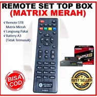 Remote Set Top Box Matrix Apple Merah Remot STB Receiver TV Digital