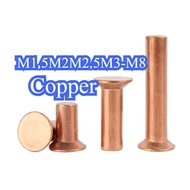 Copper countersunk head rivets GB869 percussion type flat head flat cone head solid rivets Copper d 