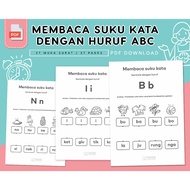 [ PDF | SOFTCOPY ] MEMBACA SUKU KATA DENGAN HURUF ABC LATIHAN TADIKA PRASEKOLAH PEMULIHAN