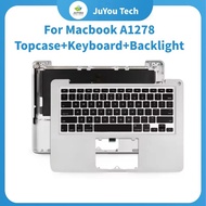 New A1278 Keyboard Topcase for Macbook Pro 13" A1278 US UK  Palm Rest with Backlight 2011 2012 Year